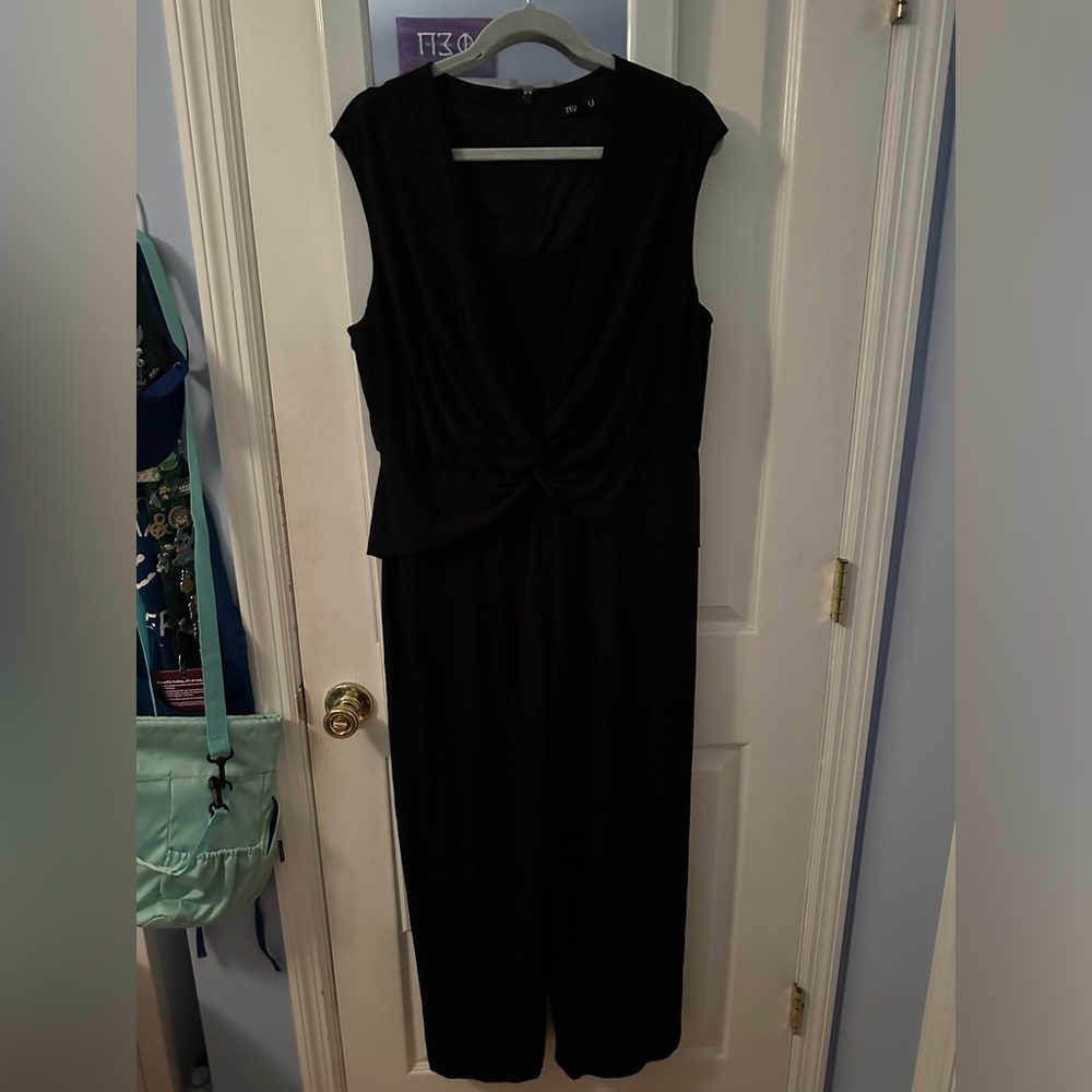 Roz & Ali Black Sleeveless Jumpsuit